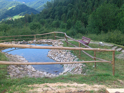 oczko wodne w parku św. Kingi w Głębokim